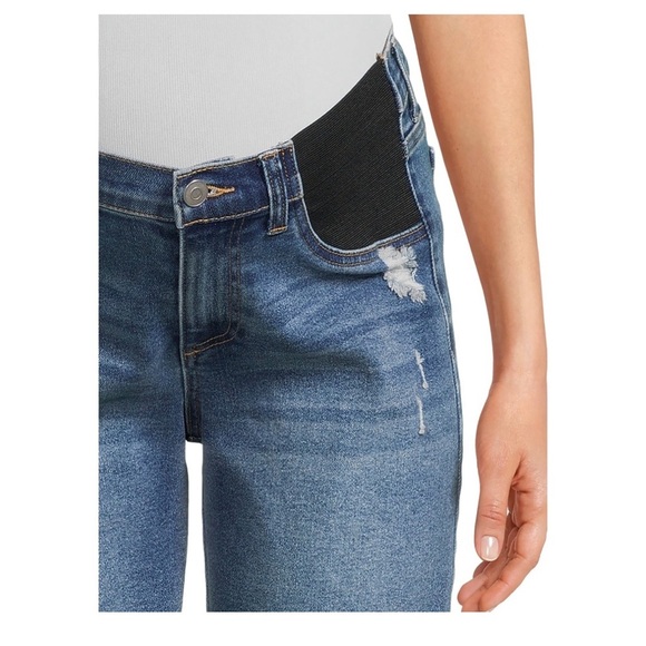 Women's Maternity Denim Bermuda Shorts - Picture 6 of 6